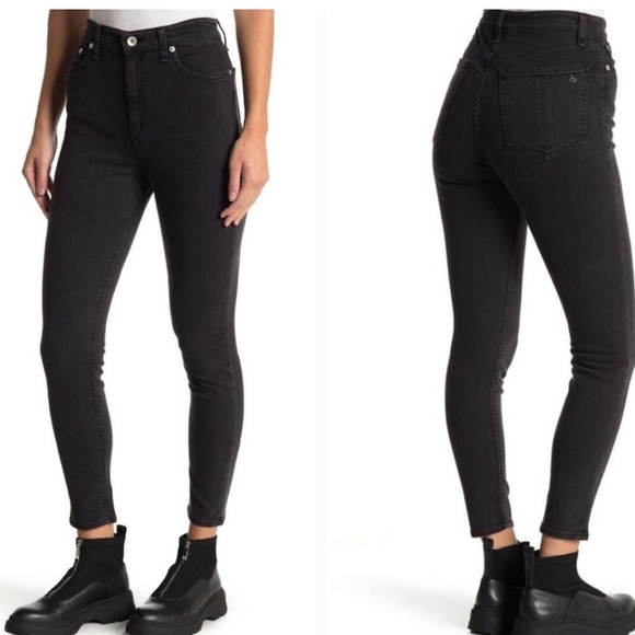 rag & bone Denim - NEW Rag & Bone Nina High Rise Black Ankle Cigarette Jeans